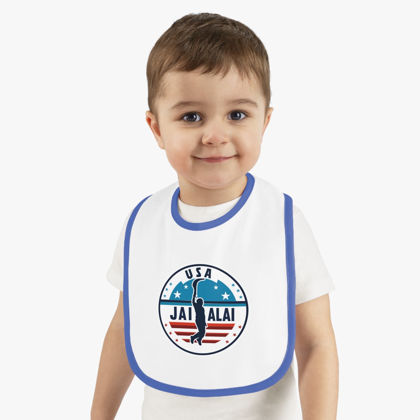US Jai Alai Baby Contrast Trim Jersey Bib