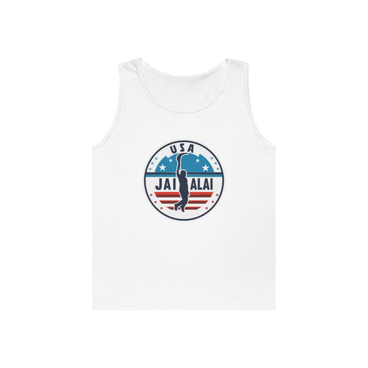 USA Jai Alai Team  Heavy Cotton Tank Top