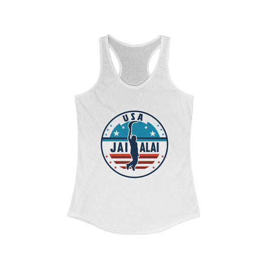 USA Jai Alai Team Women's Ideal Racerback Tank