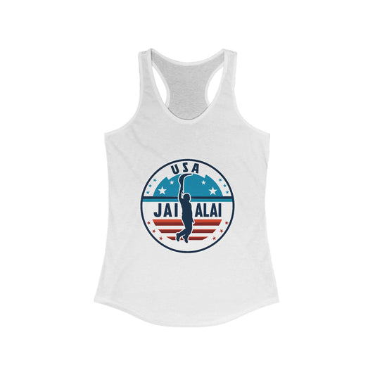 USA Jai Alai Women Racerback Tank